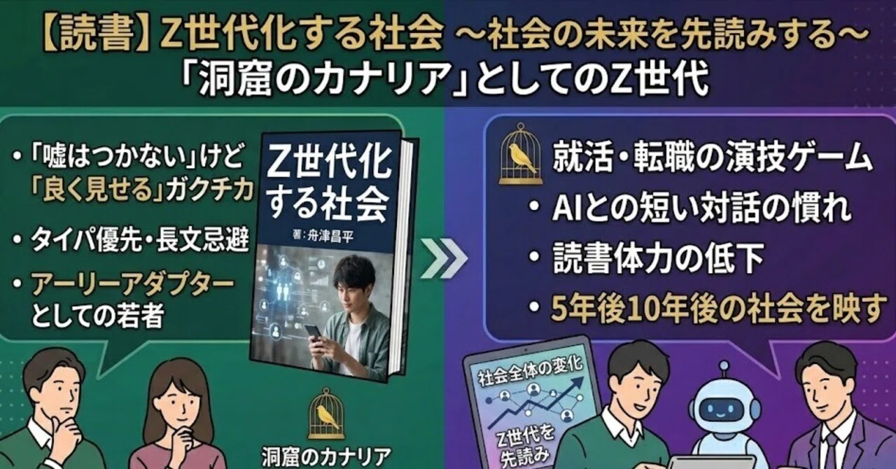 読書】『Z世代化する社会（著：舟津昌平）〜「洞窟のカナリア」として