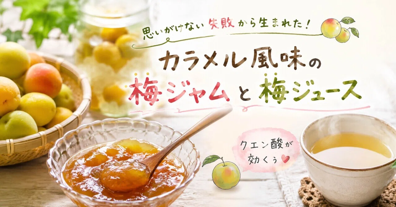 梅ジュースと梅ジャム カラメル風味の梅ジャムと梅ジュース｜希帆/世界はまだ知らないことで