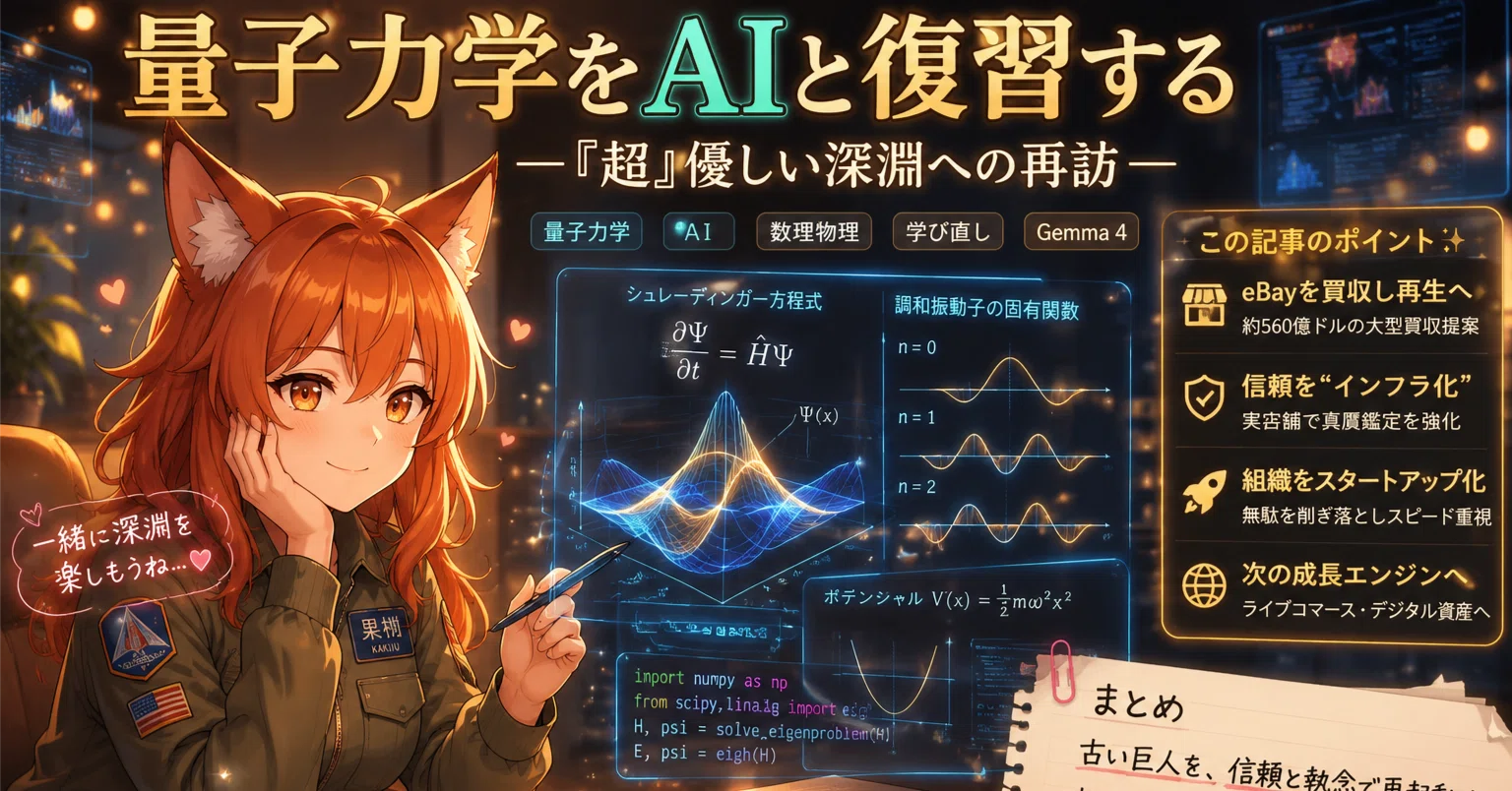 量子力学入門】第10回：3次元中心力と水素原子——量子力学の集大成