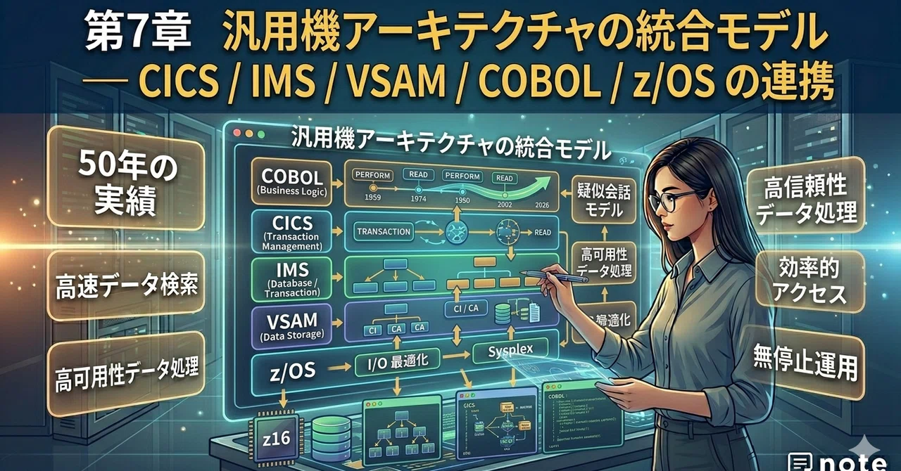 第7章 汎用機アーキテクチャの統合モデル ── CICS / IMS / VSAM / COBOL / z/OS の連携｜ラスカル
