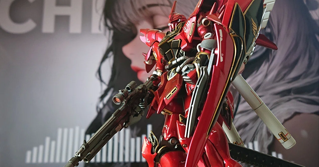 ガンプラ製作記】HGUC シナンジュをキャンディ塗装で魅せる。曲面装甲
