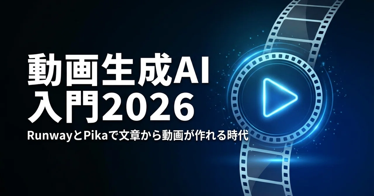 動画生成AI入門2026|RunwayとPikaで文章から動画が作れる時代