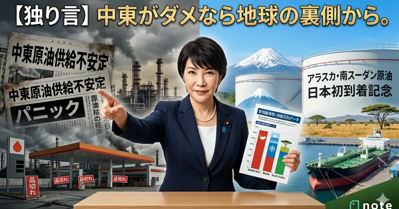 【独り言】中東がダメなら地球の裏側から。「アラスカ・南スーダン産原油」が日本に初到着した歴史的一日｜とと の独り言