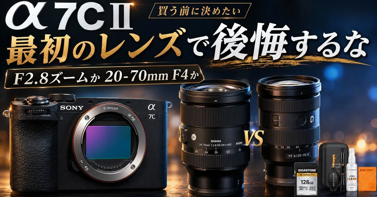 α7C IIを買う前に、最初のレンズで迷っている人へ。F2.8ズームか20