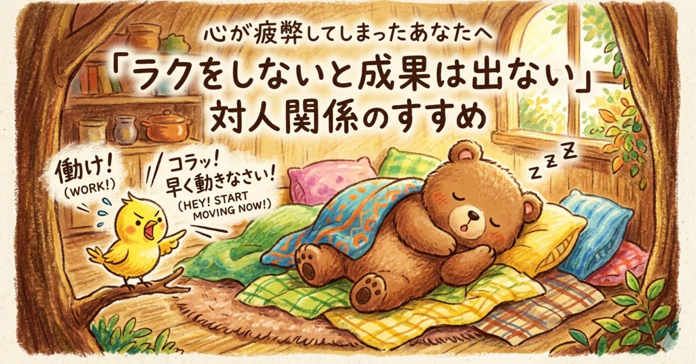 仕事で気が休まらない・疲れやすい人へ】「ラクをしないと成果は出ない 