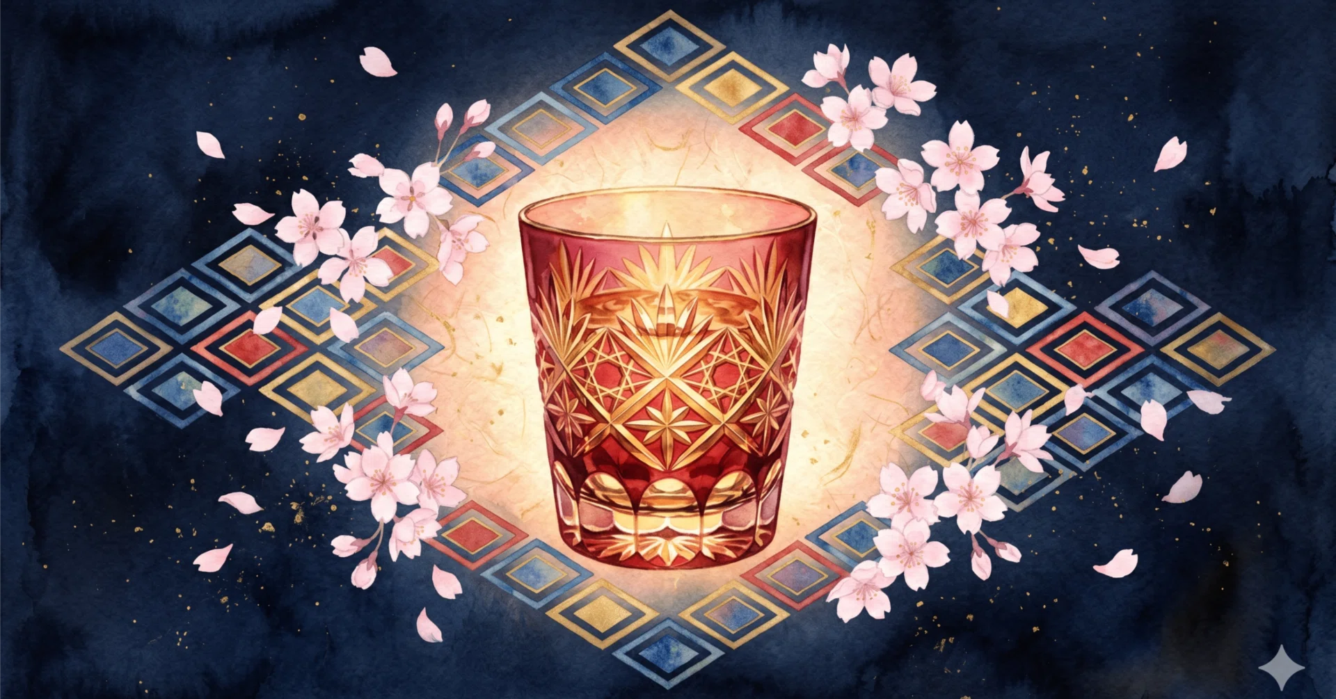 江戸切子】太武朗工房 立菱紋オールドグラス｜父の日・お祝いに贈り 