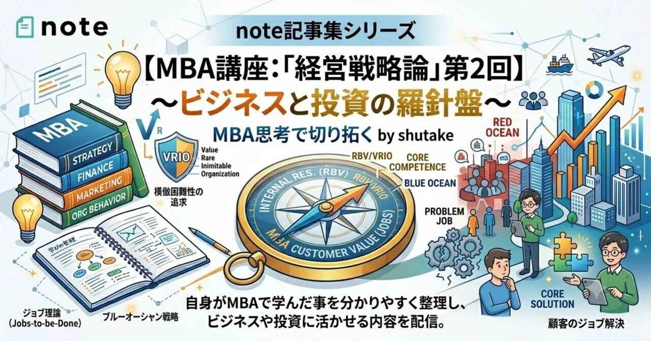 MBA講座:｢経営戦略論｣第2回】〜ビジネスと投資の羅針盤〜｜MBA投資