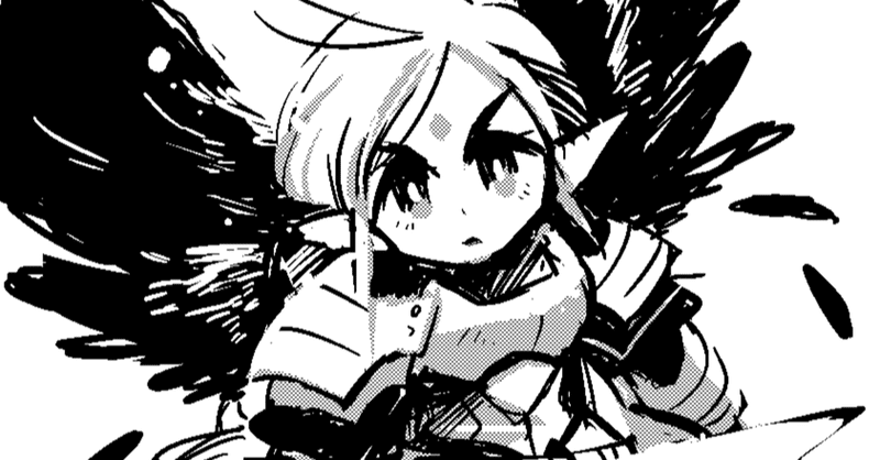 モノクロイラスト摸索過程 Wawako Note