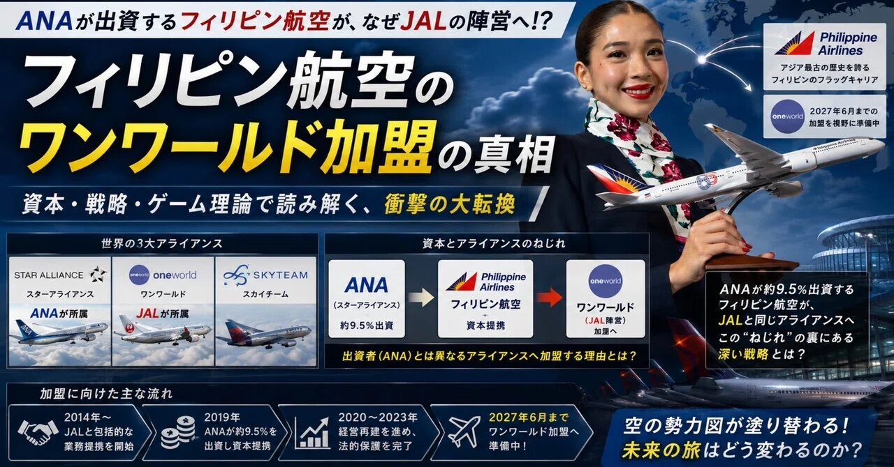 ANAが出資するフィリピン航空が、なぜJAL陣営の「ワンワールド」へ？真