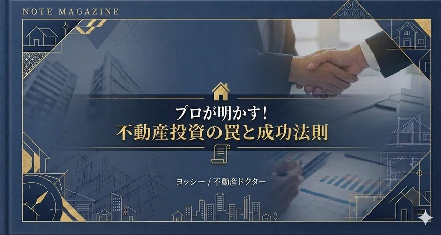 プロが明かす！不動産投資の罠と成功法則｜ヨッシー＠不動産売買仲介
