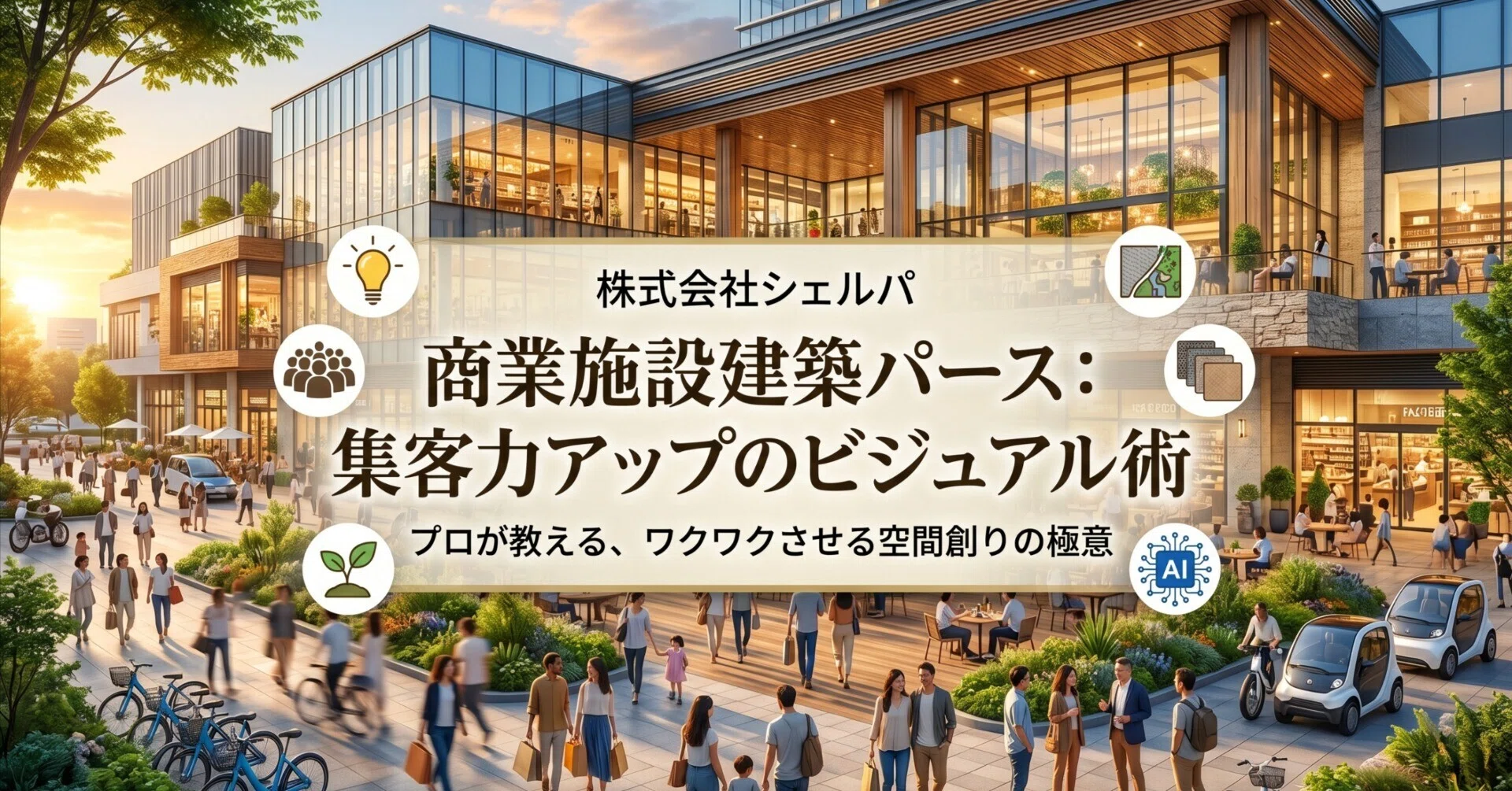 商業施設建築パース：集客力アップのビジュアル術｜建築CGパース・AI