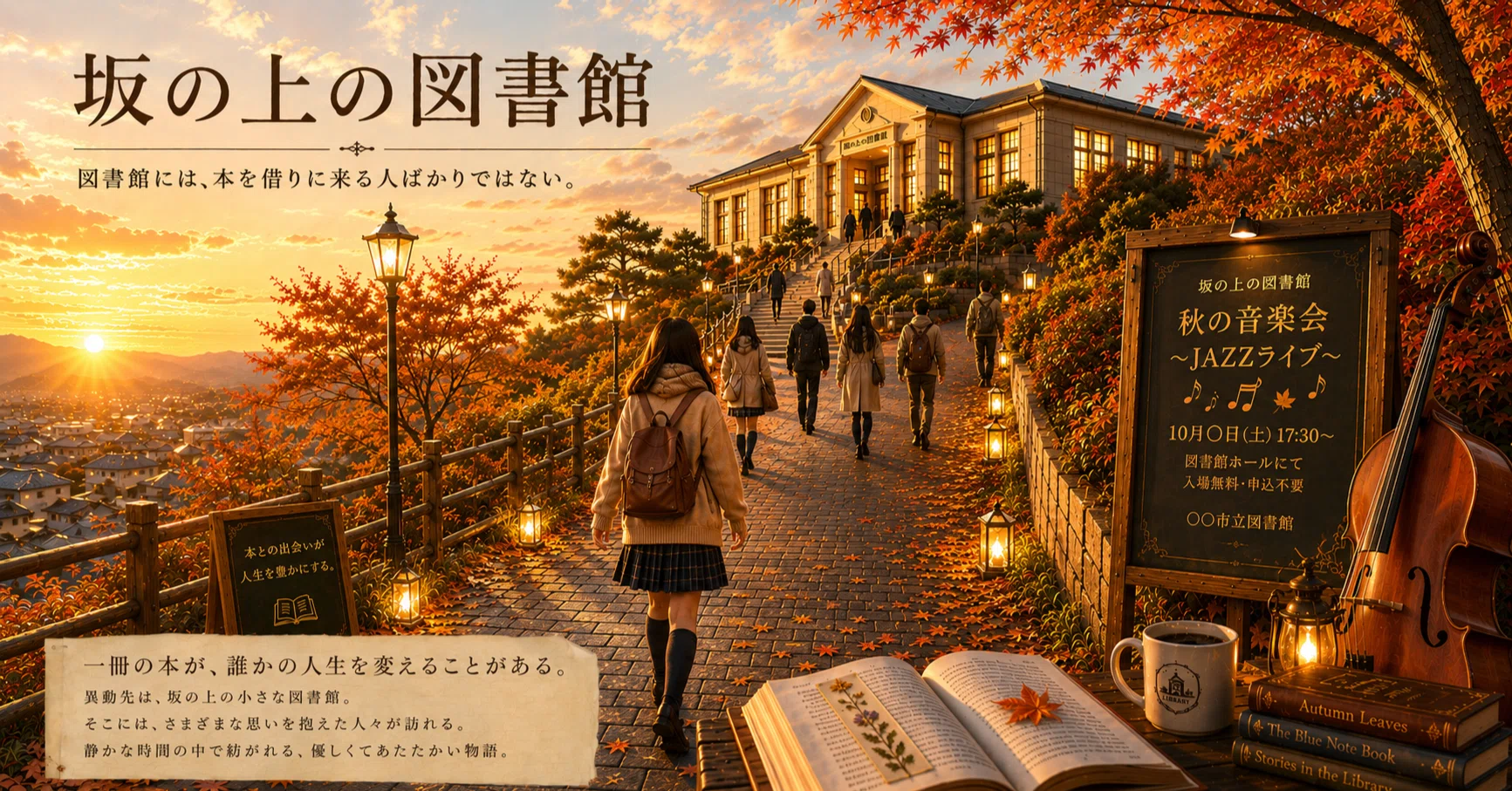 坂の上の図書館 ＃34 ポスターの前｜本棚の館長