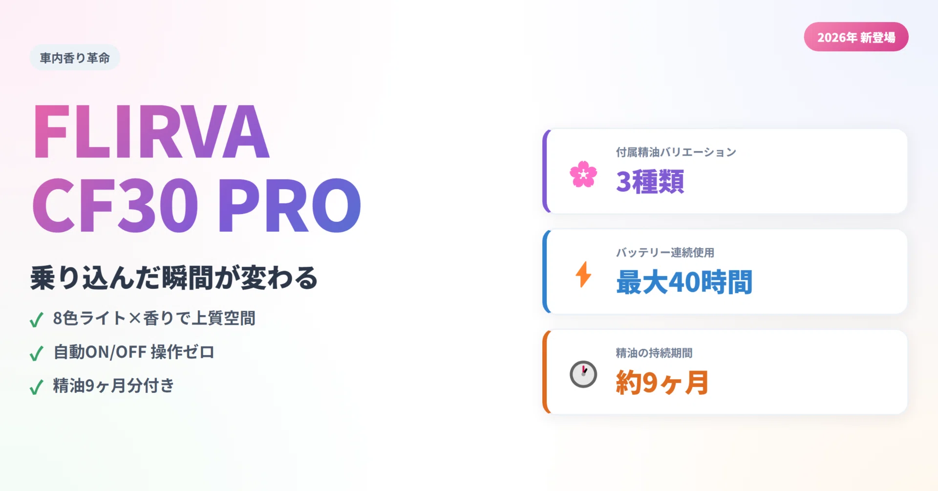 車内が「上質な空間」に変わった──FLIRVA CF30 PROを3ヶ月使って 