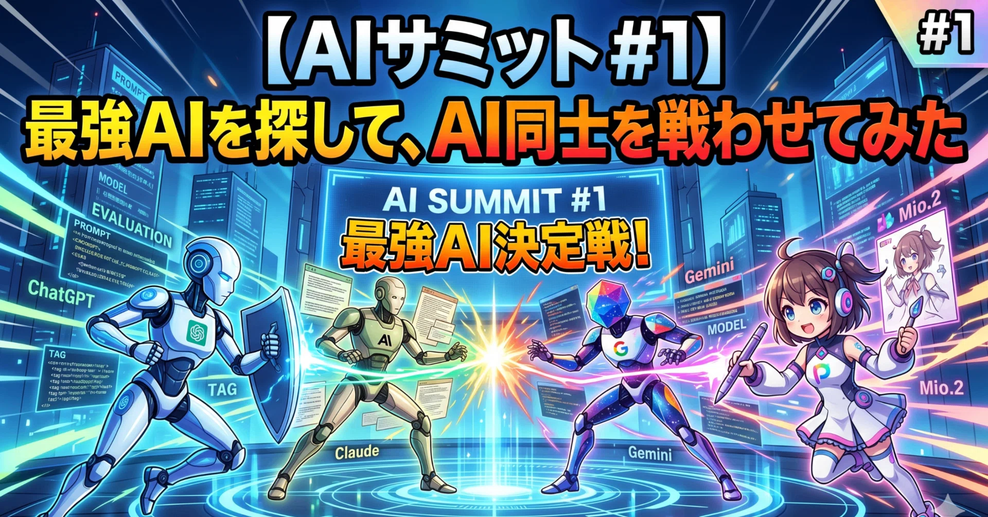 AI画像向上計画番外編【AIサミット#1】ChatGPT vs Claude vs Gemini