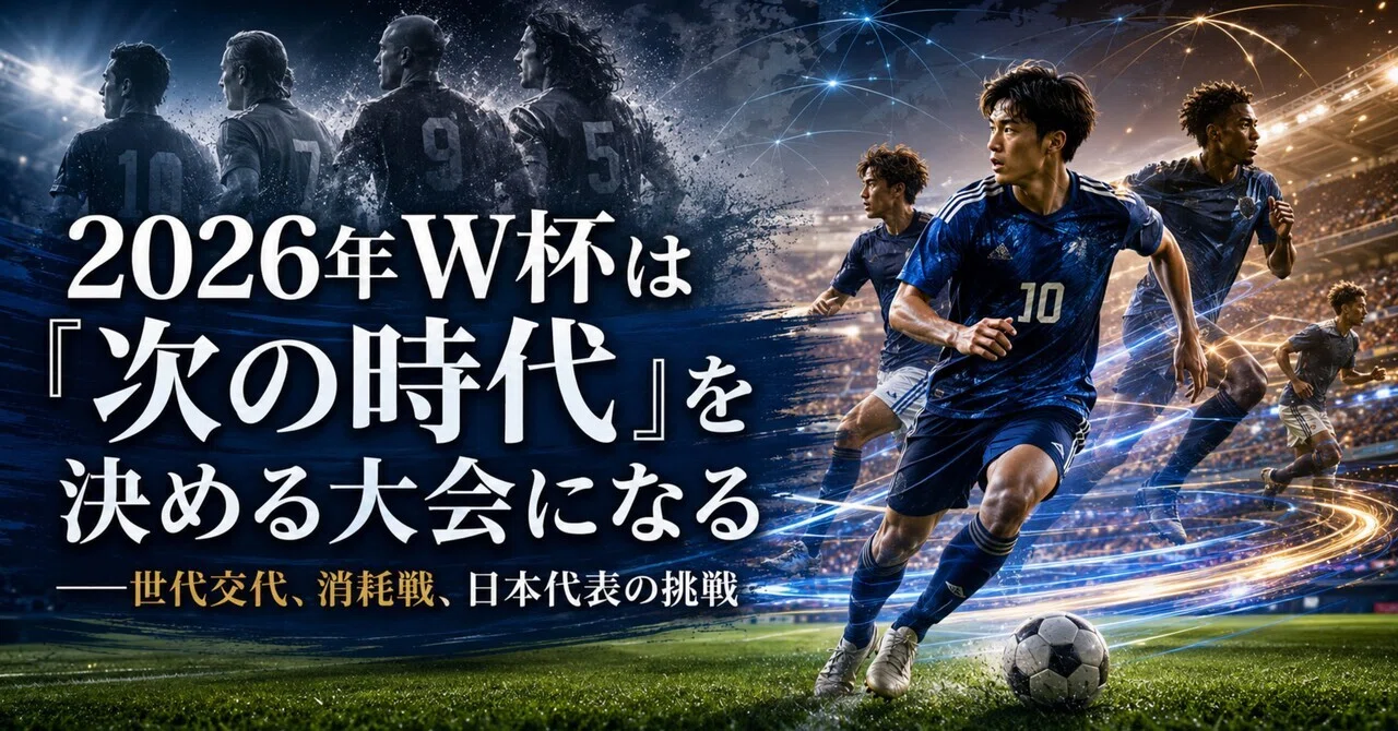 2026年W杯は「次の時代」を決める大会になる――世代交代、消耗戦、日本代表の挑戦｜Kuroto_Works