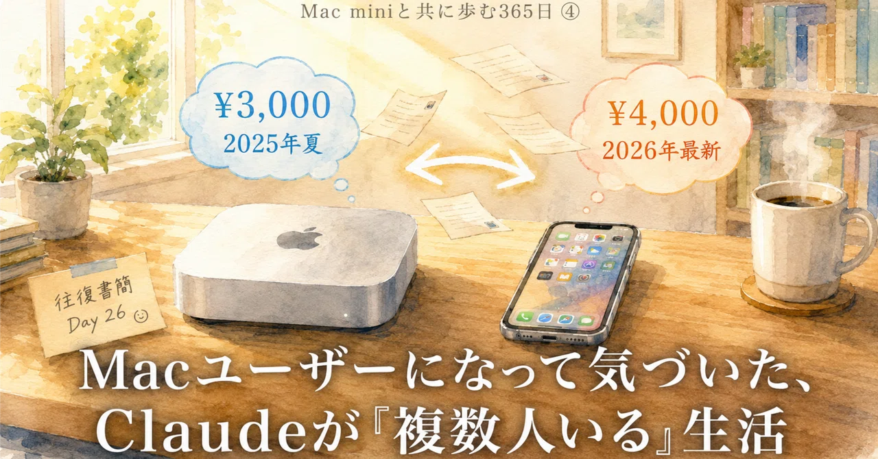Mac miniと共に歩む365日④｜Macユーザーになって気づいた、Claudeが