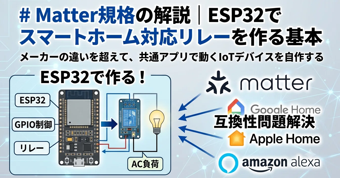 matter　キット5回分追加 Matter規格の解説｜ESP32でスマートホーム対応リレーを作る基本｜ya