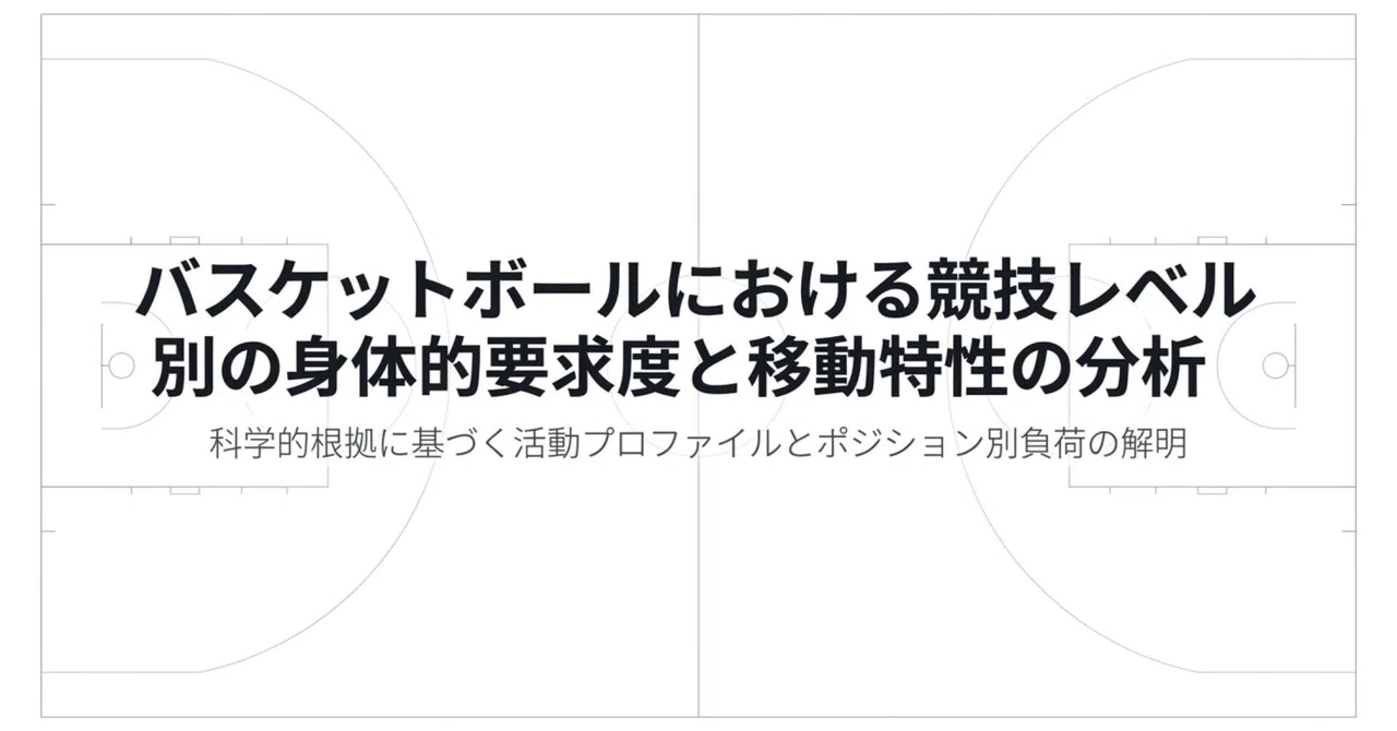 バスケットボールにおける競技レベル別の加速度・減速度（ACC/DEC）特性と分析