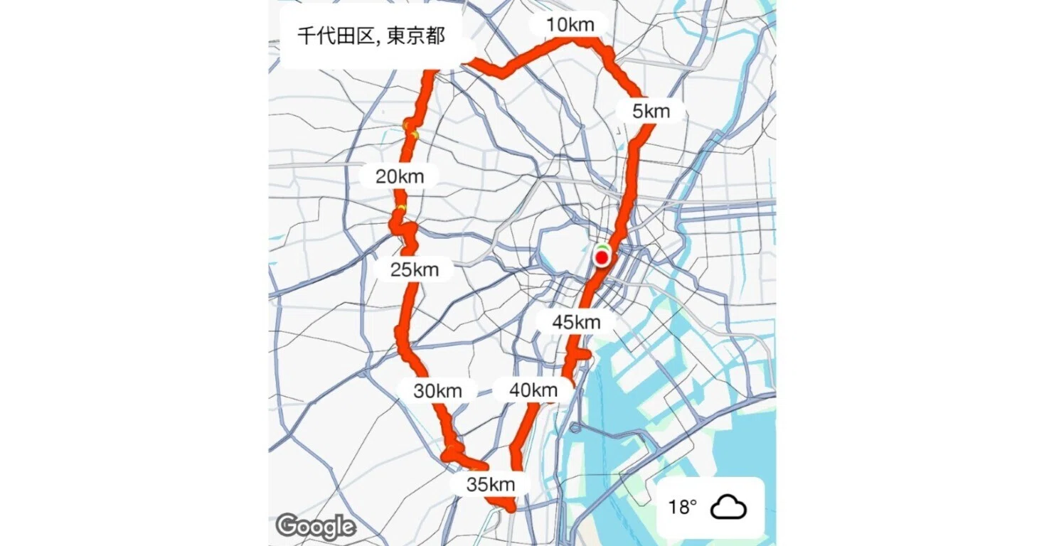 山手線周遊記録ー徒歩で歩いた約40kmの道｜tate-memo