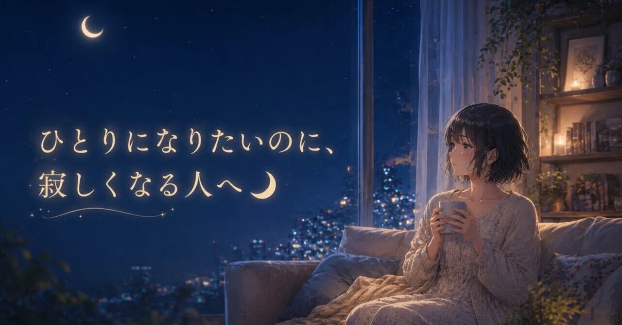 ひとりになりたいのに、寂しくなる人へ🌙」｜夜凪（よなぎ）｜六等星の