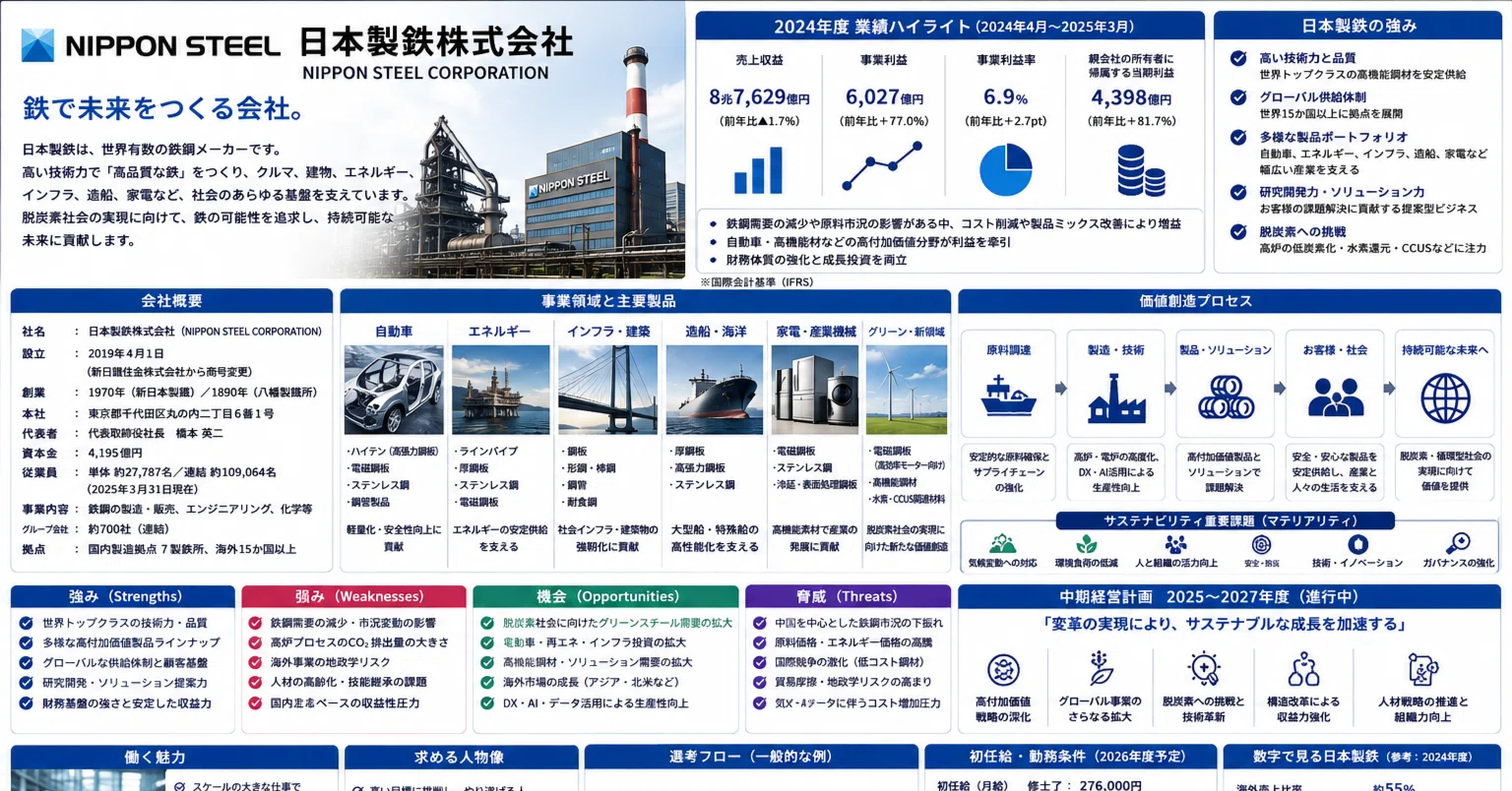鋼材規格集 1980 新日本製鐵 徹底企業分析㉙日本製鉄】“鉄鋼メーカー”で終わらせるな。日本の産業と