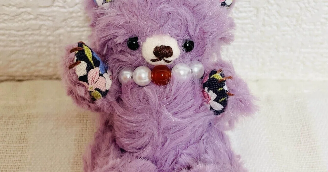ハンドメイド テディベア ラティニティアルパカ ローズ色 手作り 月明かりに咲く薔薇♡ローズボアのテディベア｜夢人形工場