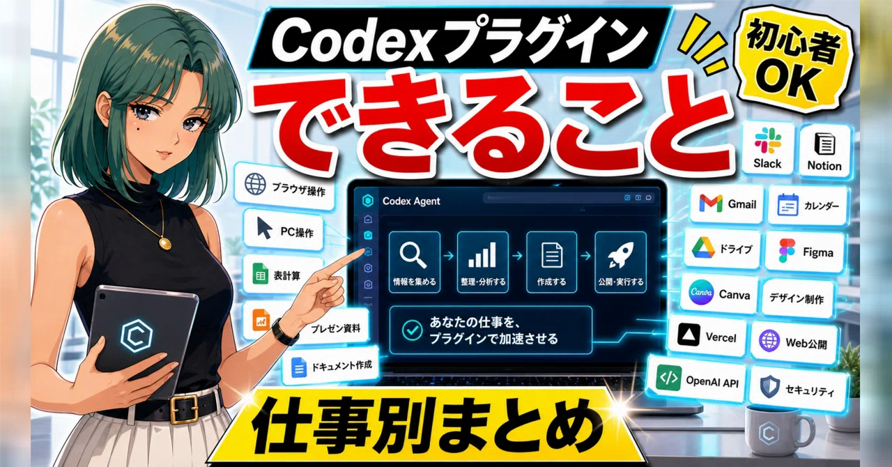 Codexプラグインで何ができる？メール・資料・調査の使い方まとめ