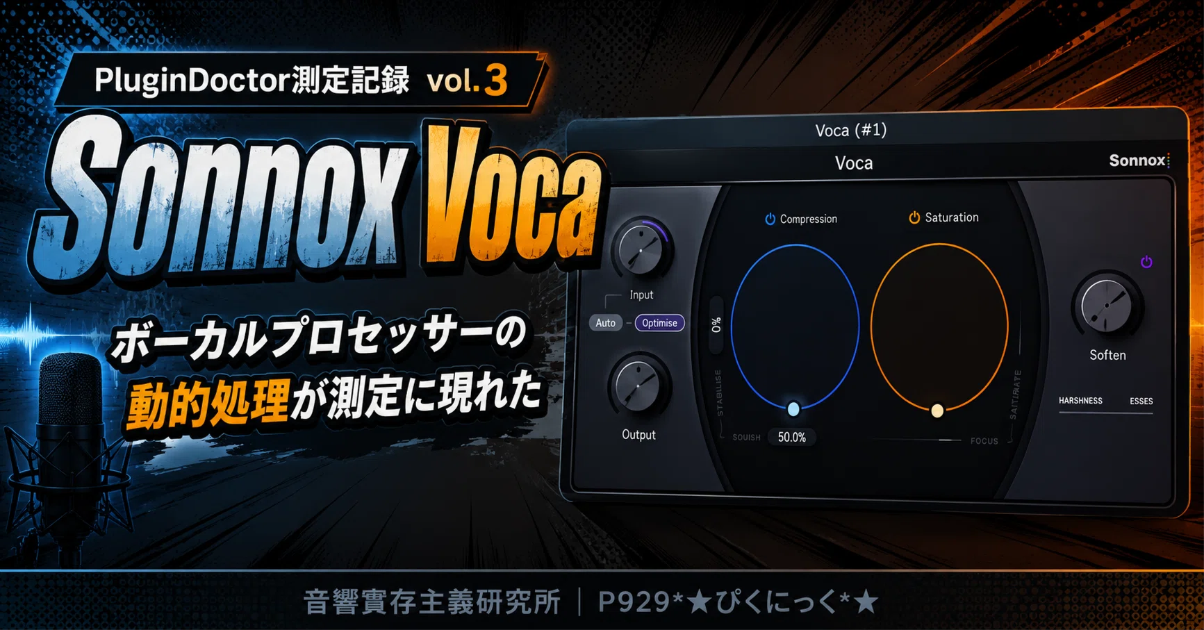 PluginDoctor測定記録 vol.3｜Sonnox Voca ボーカルプロセッサーの動的 