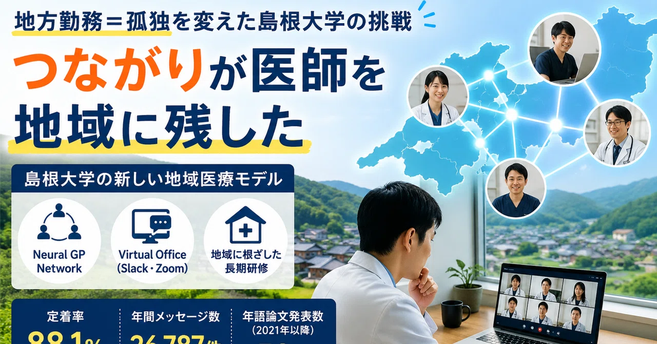 Journal of General Internal Medicine Article (JGIM) 2026】「田舎・へき地勤務＝孤独」を ...