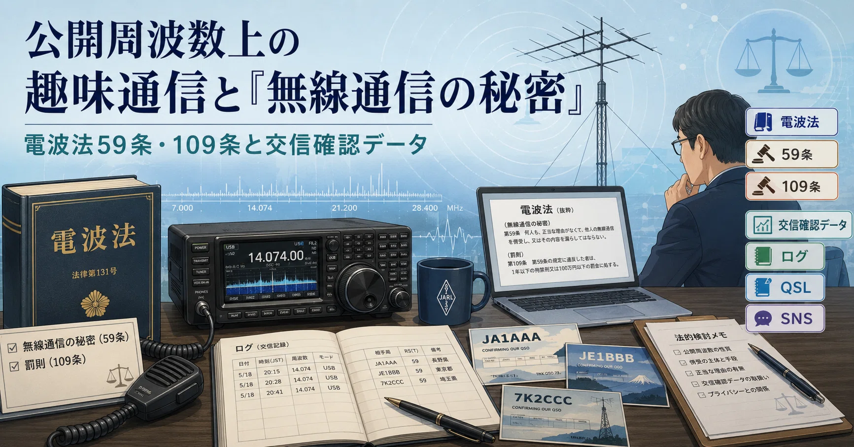 公開周波数上の趣味通信と「無線通信の秘密」｜LoPRA Lab