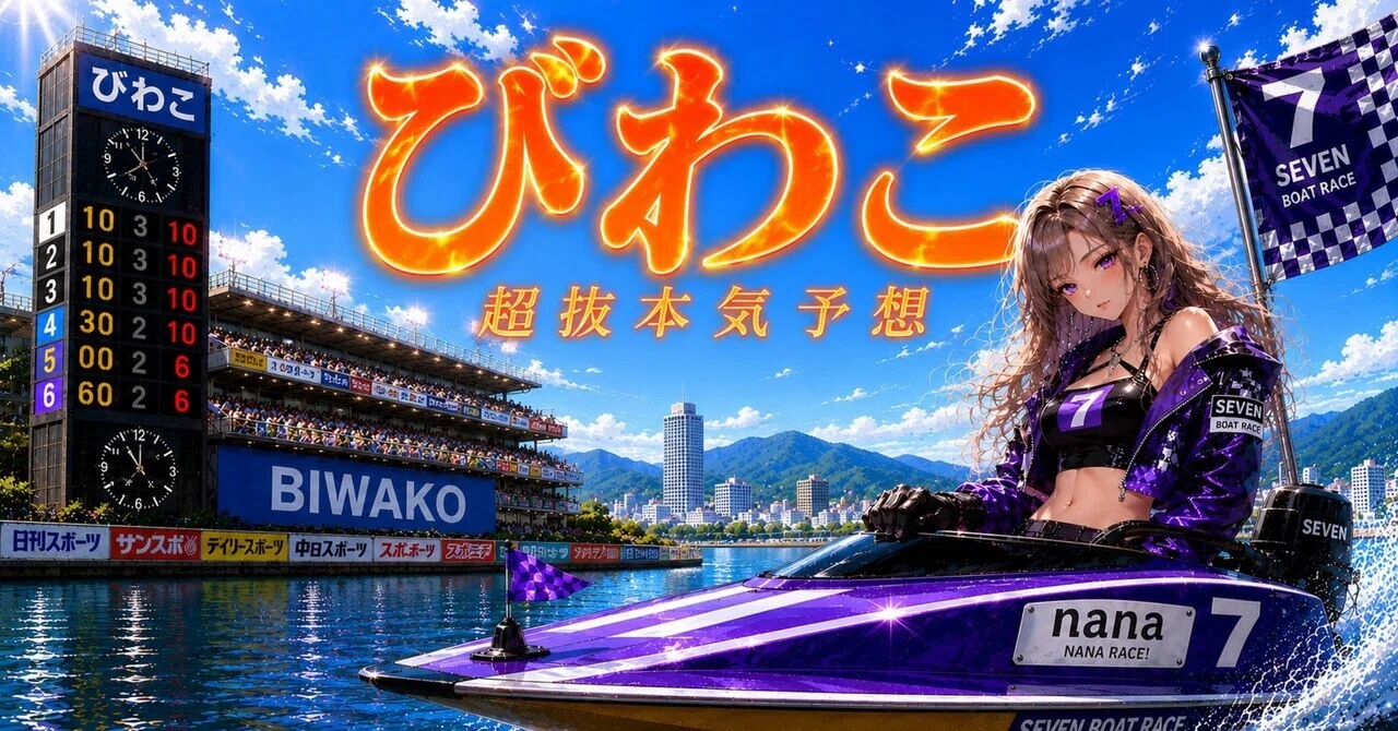 競艇 艇番 6/9びわこ6レース💜12:57｜💜超抜7号艇￤競艇予想💜