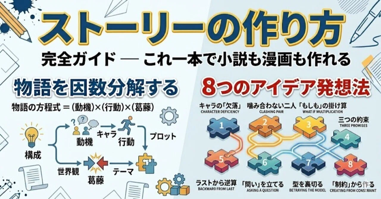 ストーリーの作り方 完全ガイド ― これ一本で小説も漫画も作れる｜AI 