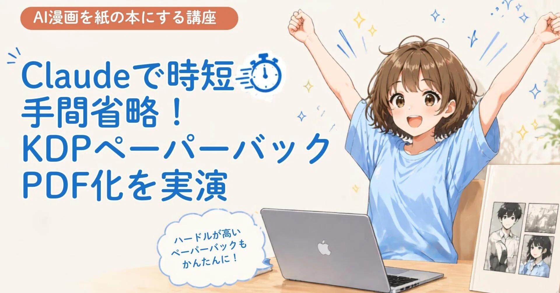 Udemy講座できた：AI漫画を紙の本に！Claude×KDPペーパーバック講座