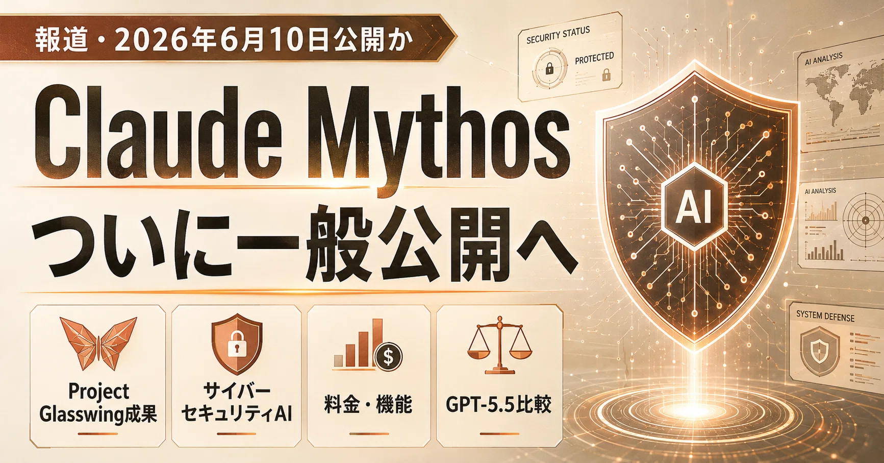 報道・2026年6月10日公開か】Claude Mythosがついに一般公開へ