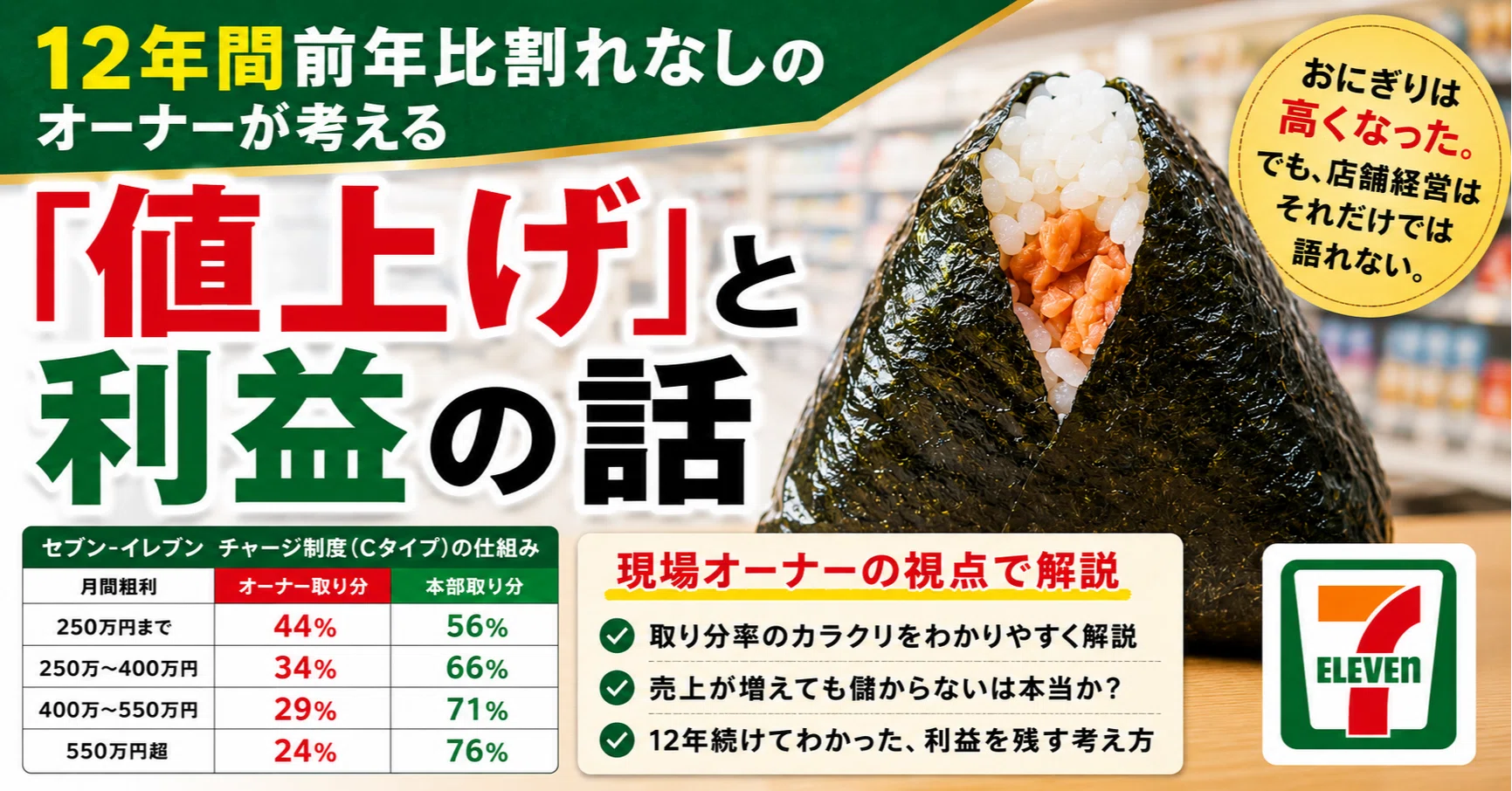 12年間前年比割れなしのオーナーが考える「値上げ」と利益の話｜現役