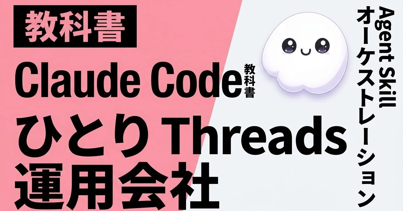 Claude Code で『ひとり Threads運用会社』を立ち上げる — Agent Skill