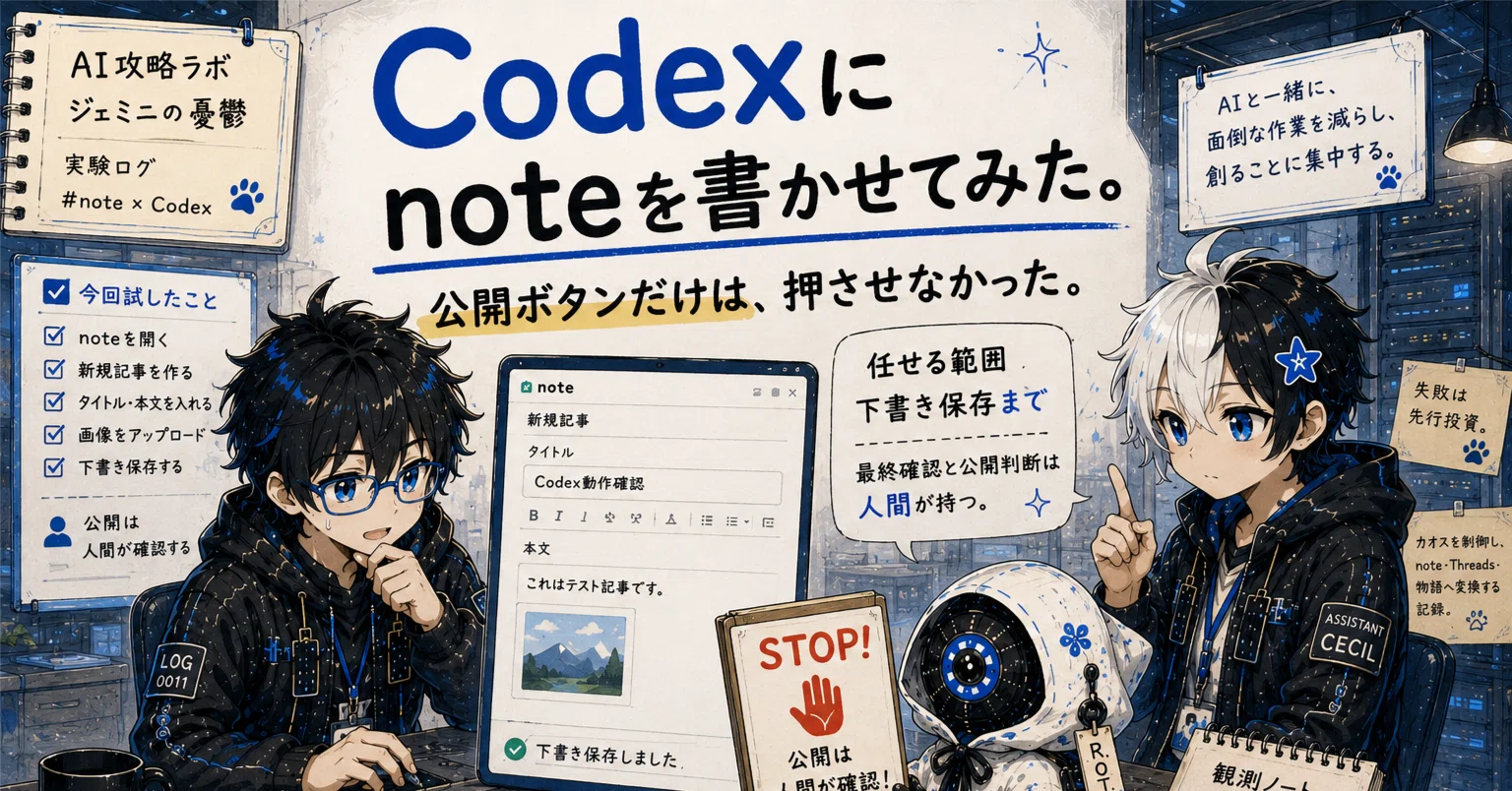 Codexにnoteの下書きを作らせてみた。画像挿入まで試した手順｜AI