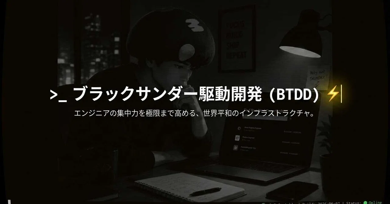 エンジニアを「回復」させる究極のインフラ：ブラックサンダー駆動開発（BTDD）の衝撃｜キノコ