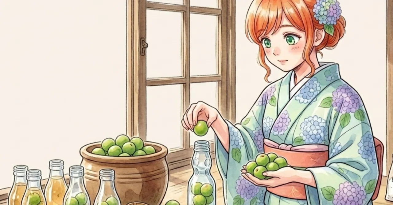 【田舎暮らし×梅】夏前の収穫🧺さっぱり自家製梅ビネガージュースを夢見て |引き算ちゃん|AIと、余白のある暮らし。