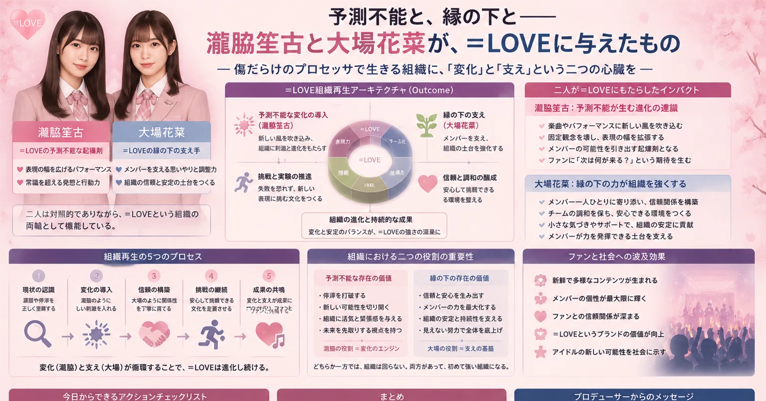 予測不能と、縁の下と——瀧脇笙古と大場花菜が、=LOVEに与えたもの｜shiraco