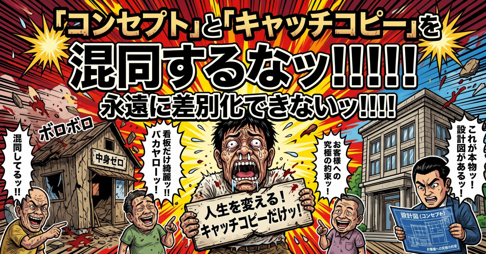 コンセプト」と「キャッチコピー」を混同している人が、永遠に差別化