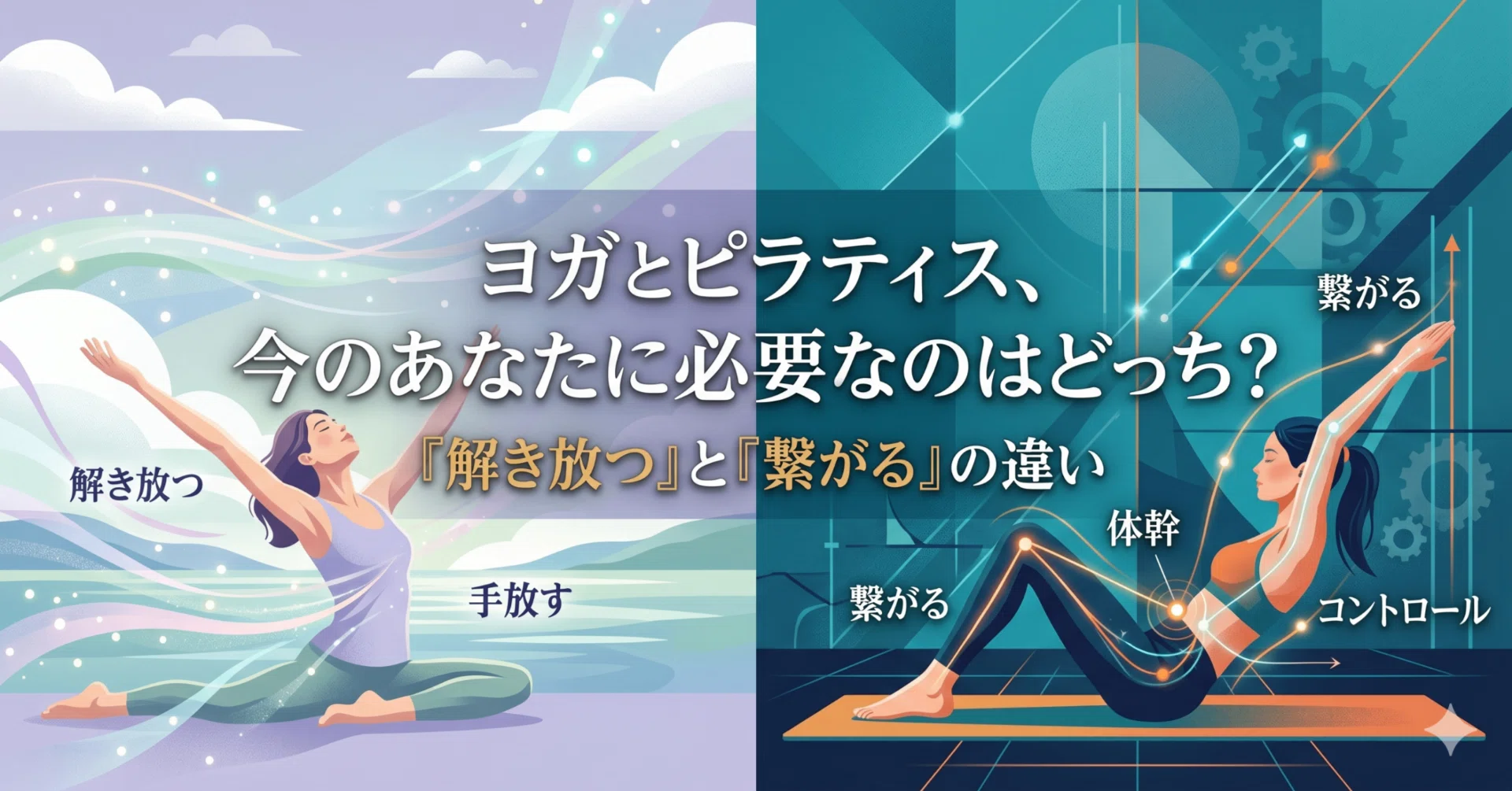 ヨガとピラティスの違い】「解き放つ」ヨガと、身体に「コネクトする