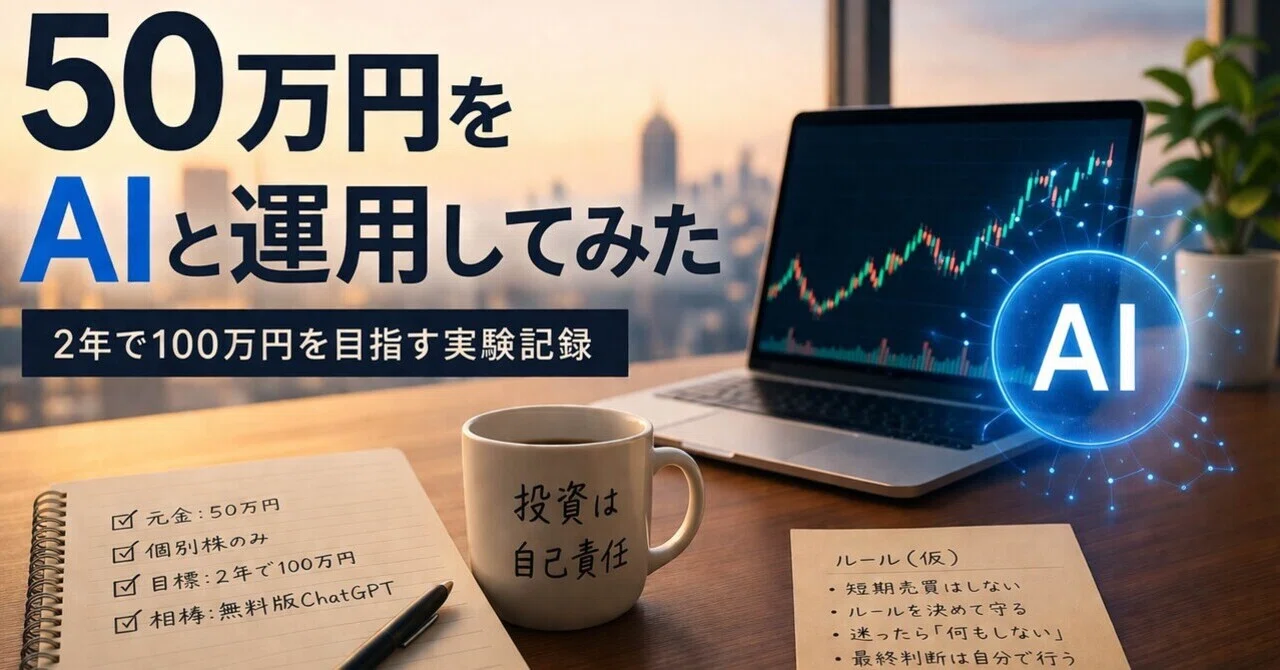 50万円をAIと運用してみた #10 銘柄探し①|もーもーのおと