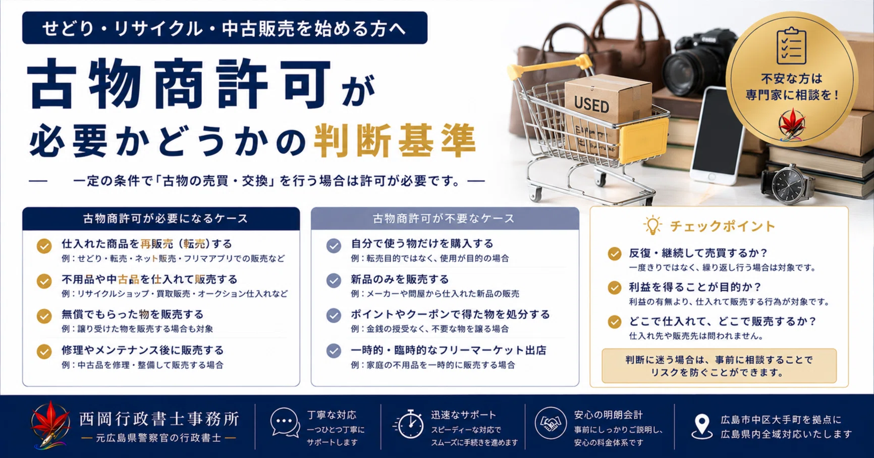 せどり・リサイクル・中古販売を始める方へ｜古物商許可が必要かどうか