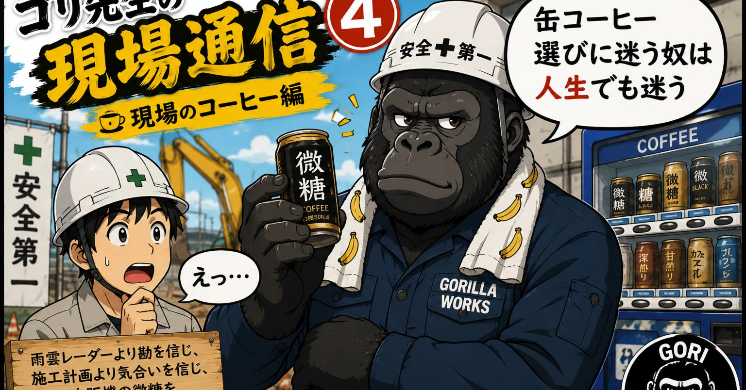 ゴリさん専用ページ 🦍 ゴリ先生の現場通信④｜現場のコーヒー｜ゴリさん🦍｜GORILLA WORKS