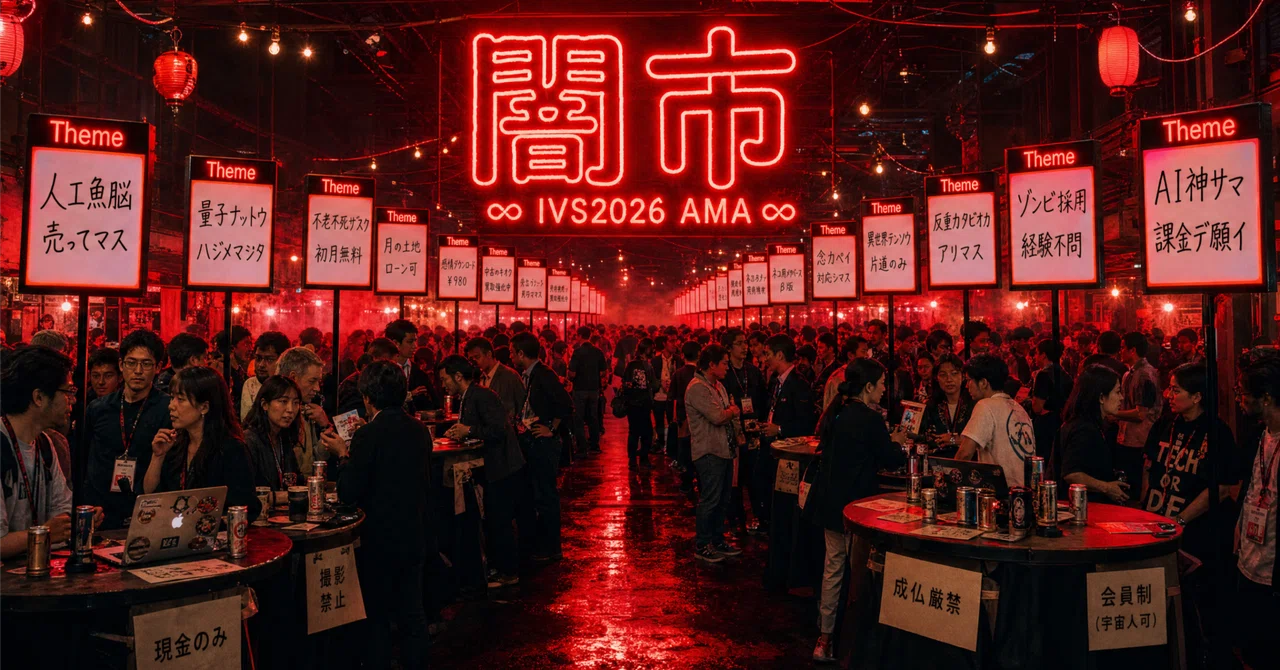 「闇市」をはじめます。「来てよかった」を全員が持ち帰るための、IVS2026ネットワーキングエリアの紹介