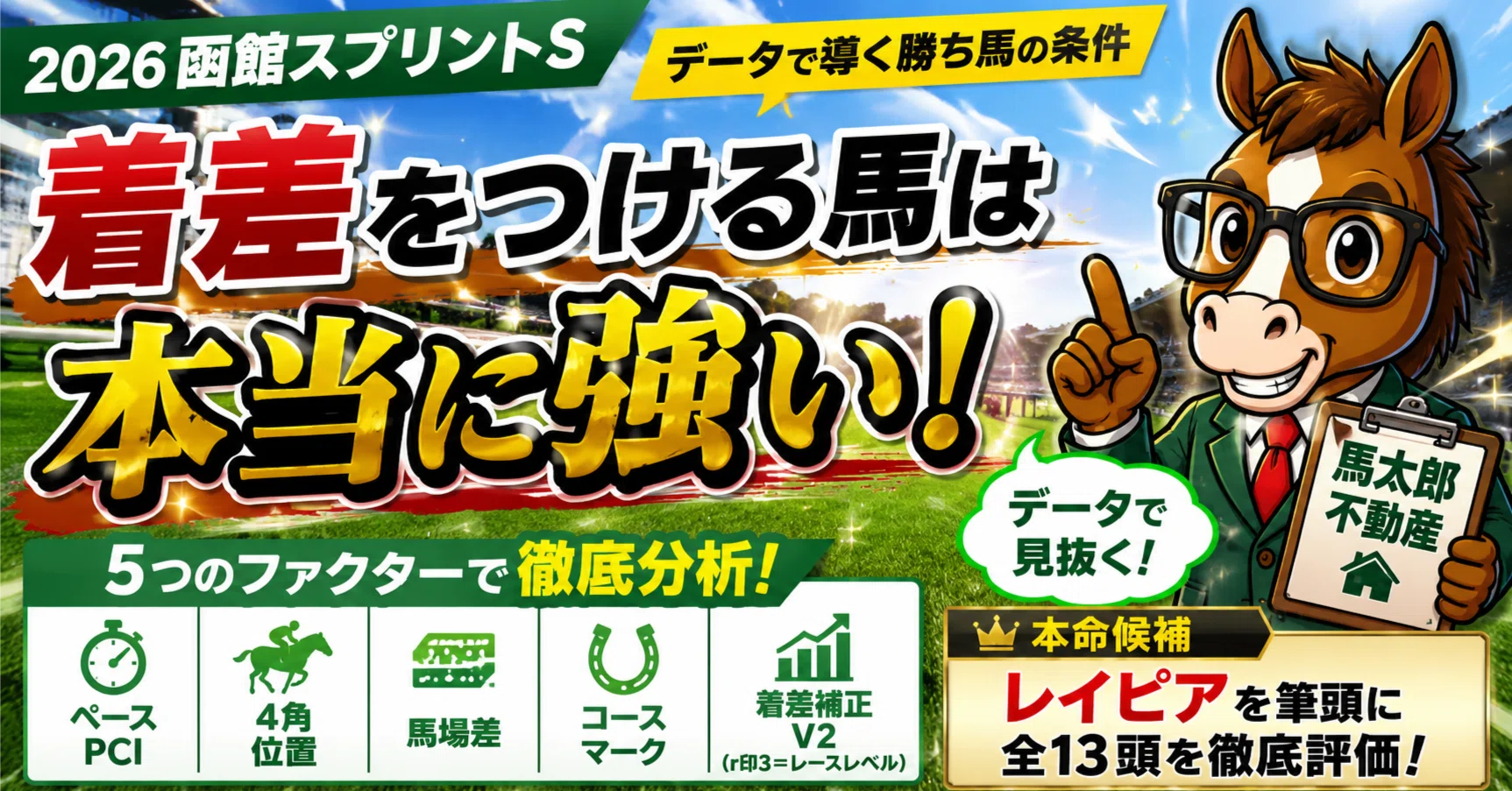 函館スプリントS2026】総合分析ペース・馬場差・コースマーク・着差