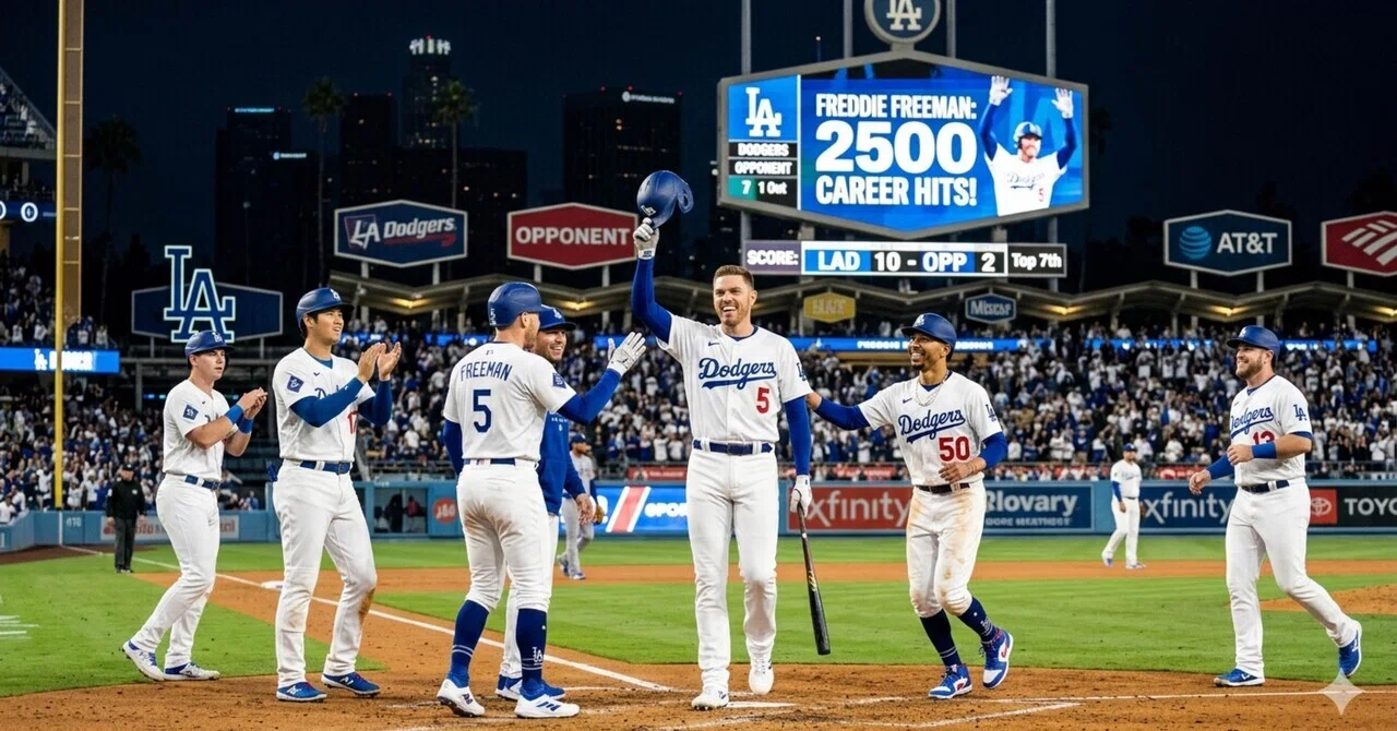 フリーマンが2500安打到達。歴史的な夜にドジャース打線が10得点の猛攻