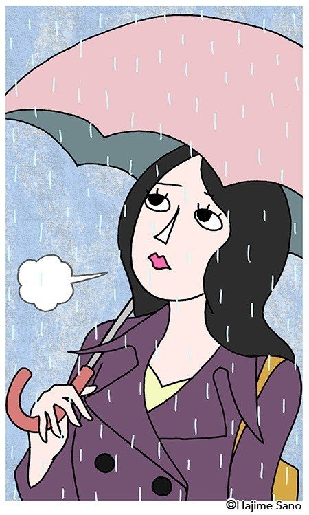 シリーズ このお題で描いたイラストはこれ 来る日も来る日もどんよりと 雨空を見上げてため息 佐野 元 ずっとつたなく絵を描きながら Note