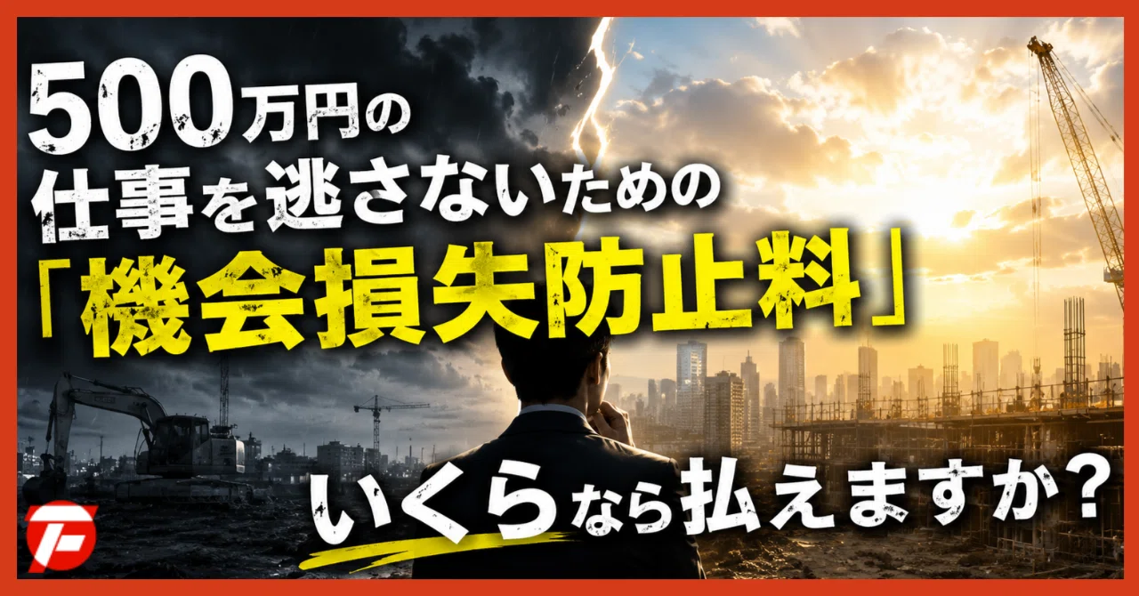 500万円の仕事を逃さないための「機会損失防止料」いくらなら払えます